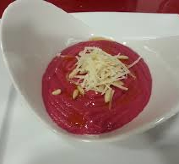 Salmorejo de remolacha en thermomix