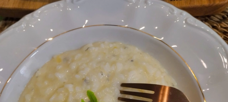 RISSOTO CON PERA Y GORGONZOLA
