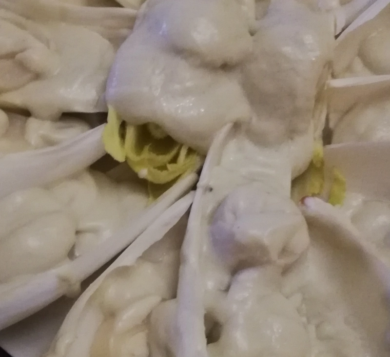 Endibias y palmito con salsa roquefort con Thermomix®
