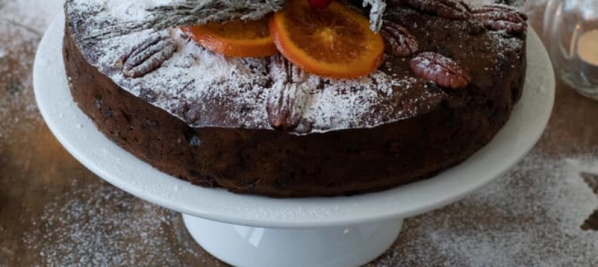 NAVIDAD BIZCOCHO FRUTAS CAFÉ Fruit cake al café