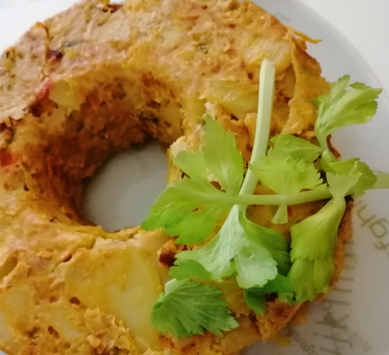 TORTILLA PAISANA Y LENTEJAS ESTOFADAS