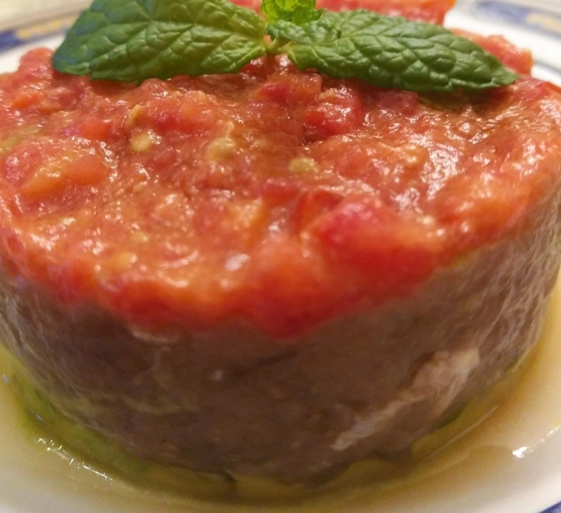 Tartar de atún con aguacate en thermomix