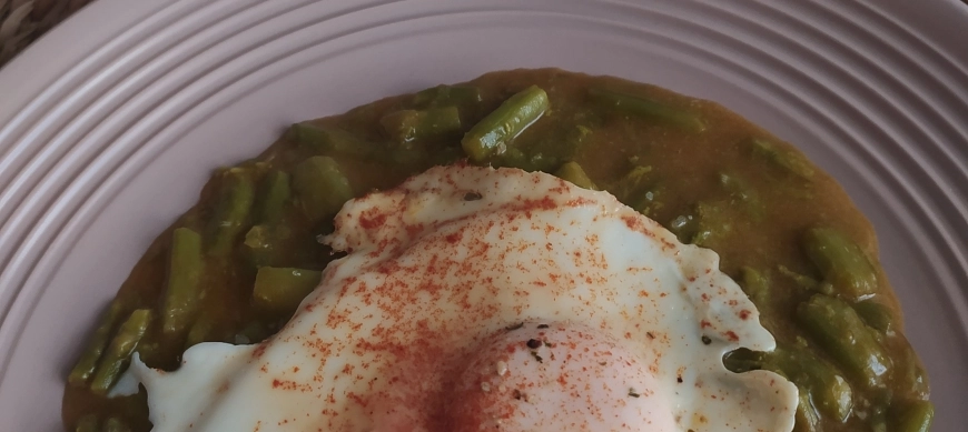Espárragos Esparragados con huevos al vapor CON THERMOMIX
