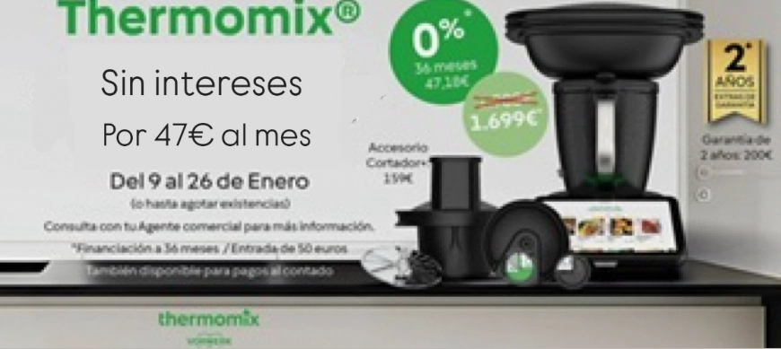 Thermomix tm7 sin intereses con cortador y 5 años de garantía