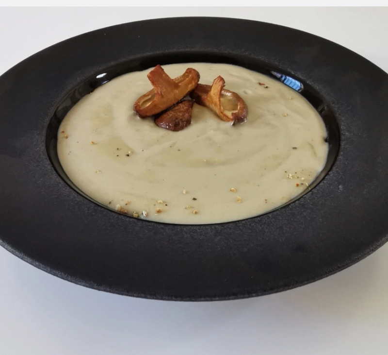 Crema Parmentier con setas Shiitake