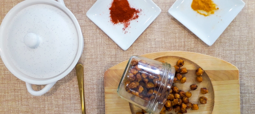 SNACK DE GARBANZOS ESPECIADOS EN THERMOMIX