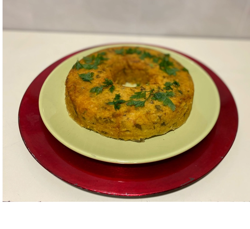 Tortilla de lentejas rojas y verduras en Varoma