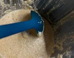 Step <p>Triturar 1 minuto a velocidad 6 o hasta obtener una masa fina y homogénea, deja reposar 10 minutos y pasa al molde previamente engrasado.<br />
</p><p><br />
</p><p><br></p> illustration