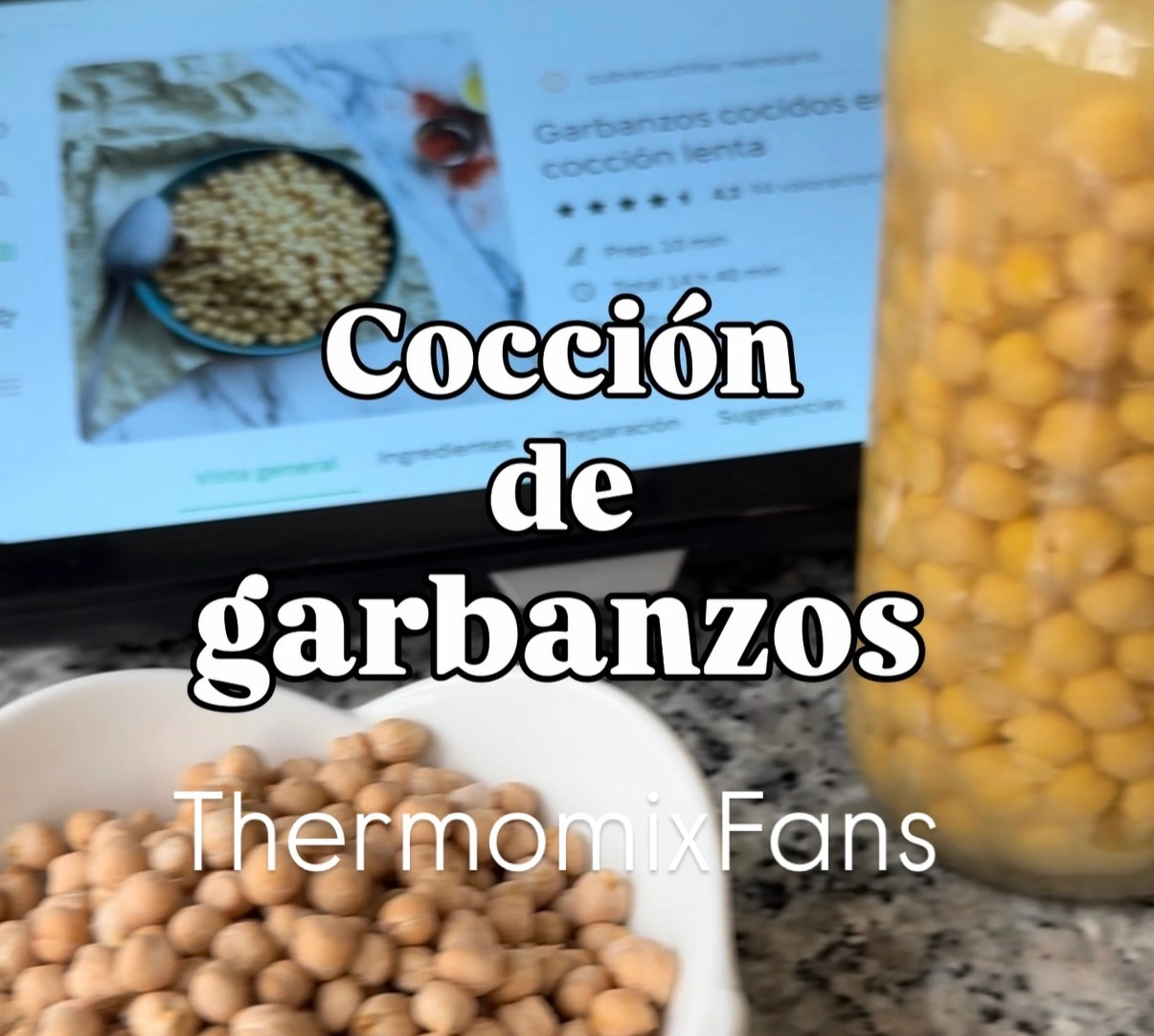 Cocción de garbanzos en tm6 y tm7