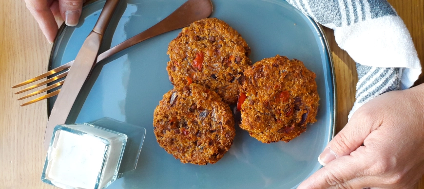 Hamburguesas de lentejas y quinoa con Thermomix