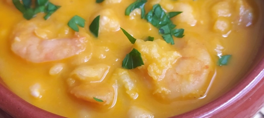 GARBANZOS CON LANGOSTINOS en THERMOMIX