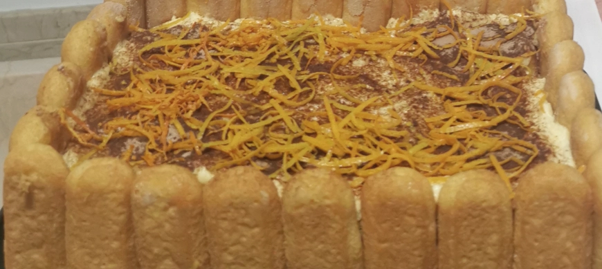 Tiramisú de naranja