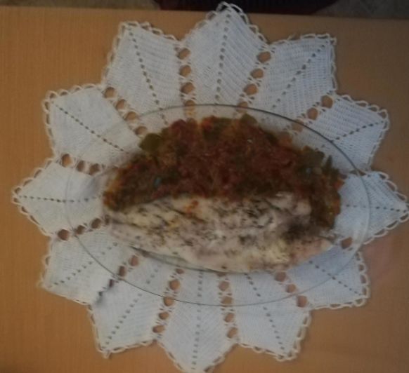 Dorada con guarnición de pimientos (TM6)