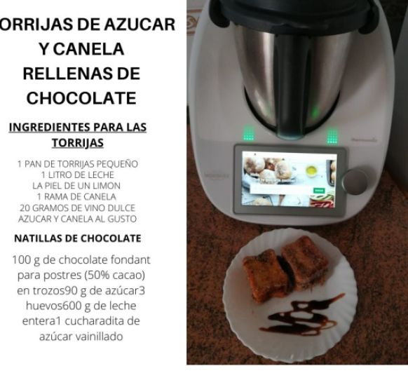 Torrijas rellenas de chocolate
