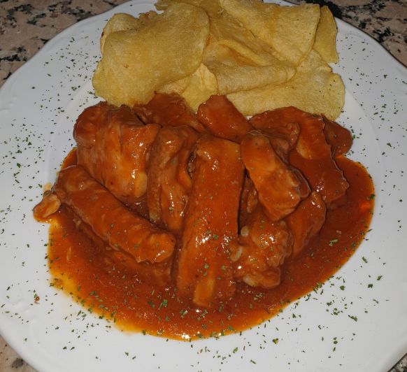 Costillas de cerdo con salsa barbacoa en Thermomix®