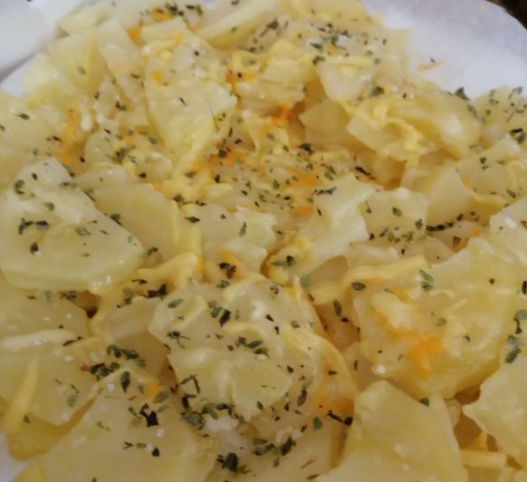 papas con queso