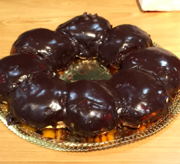 ROSCÓN DE REYES CON GLASEADO DE CHOCOLATE CON Thermomix®