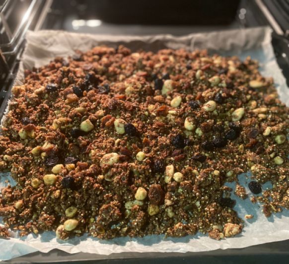 Granola sin azúcar para desayunos