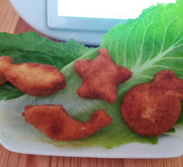 Figuritas de pescado Nuggets de merluza en Thermomix®