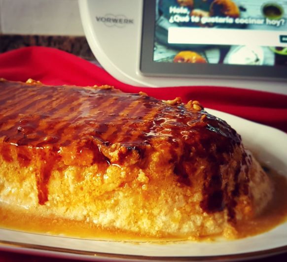 Flan de manzana