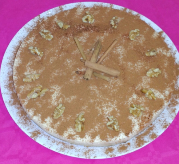 PASTEL DE QUESO Y CREMA PASTELERA A LA CANELA
